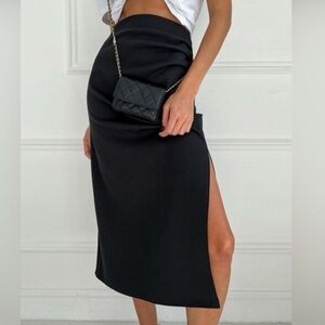 Commense Ruched Utility Skirt